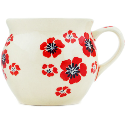 Polish Pottery Bubble Mug 10 oz Dash O&#039; Poppies