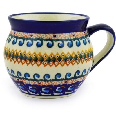 Polish Pottery Bubble Mug 10 oz Florence UNIKAT