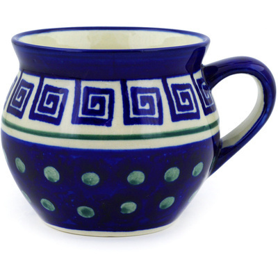 Polish Pottery Bubble Mug 10 oz Greek Key
