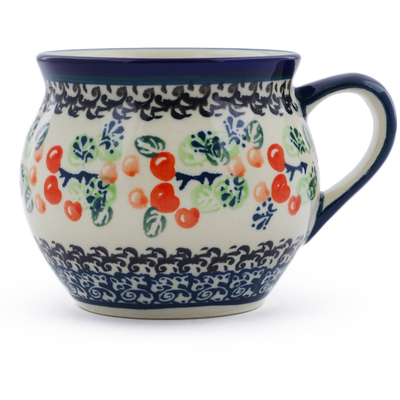 Polish Pottery Bubble Mug 10 oz Limon Swirl