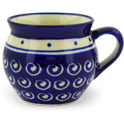 Polish Pottery Bubble Mug 10 oz Ocean Swirl