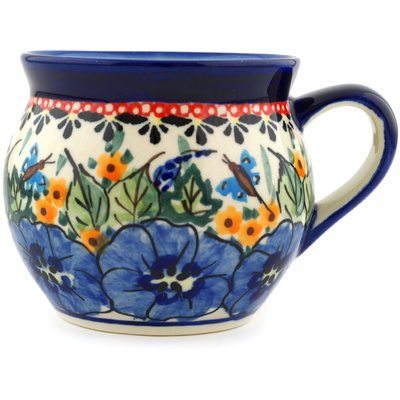 Polish Pottery Bubble Mug 10 oz Spring Splendor UNIKAT