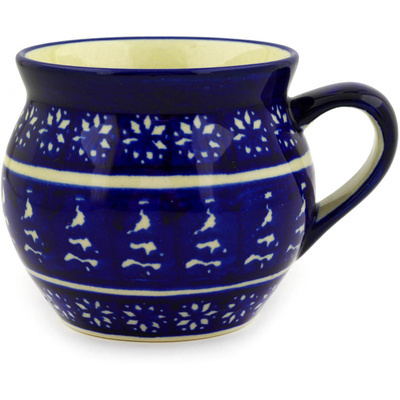 Polish Pottery Bubble Mug 10 oz Winter Night
