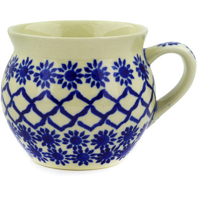 Polish Pottery Bubble Mug 10 oz Woven Blue Astrids