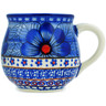 Polish Pottery Bubble Mug 11 oz Blue Heaven UNIKAT