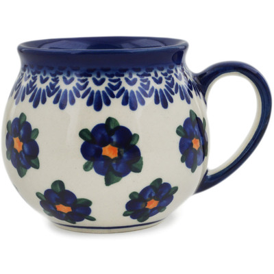 Polish Pottery Bubble Mug 11 oz Daisy Charm UNIKAT