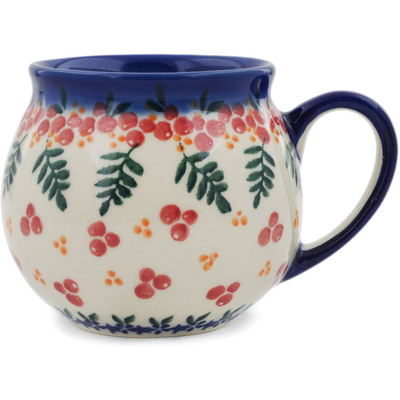 Polish Pottery Bubble Mug 11 oz Rowanberry Bliss UNIKAT