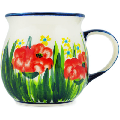 Polish Pottery Bubble Mug 11 oz Spring Dream UNIKAT
