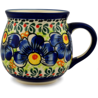 Polish Pottery Bubble Mug 11 oz Summer Beauty UNIKAT