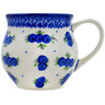 Polish Pottery Bubble Mug 12 oz Blueberry Dreams