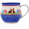 Polish Pottery Bubble Mug 12 oz Bun Bun Delight