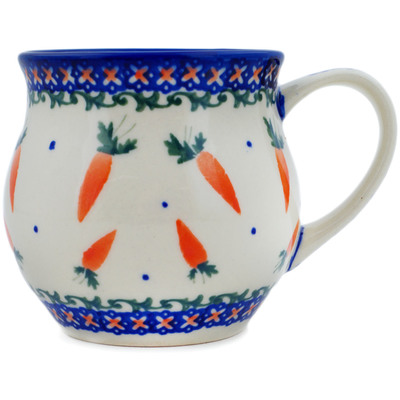 Polish Pottery Bubble Mug 12 oz Carrot Delight