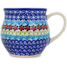 Polish Pottery Bubble Mug 12 oz Cheerful Poppies