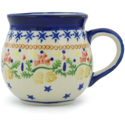 Polish Pottery Bubble Mug 12 oz Christmas Garland