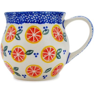 Polish Pottery Bubble Mug 12 oz Citrus Craze