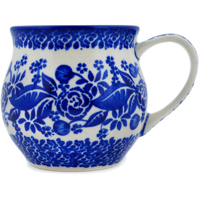Polish Pottery Bubble Mug 12 oz Cobalt Dreams