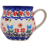 Polish Pottery Bubble Mug 12 oz Fanciful Ladybug