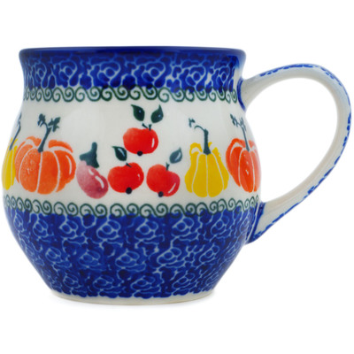 Polish Pottery Bubble Mug 12 oz Fresh Vegetable Garden