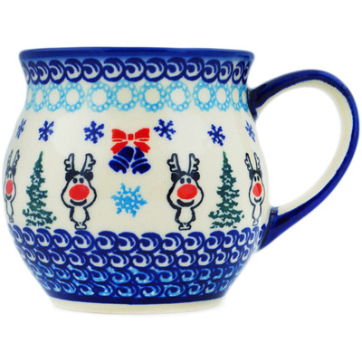 Polish Pottery Bubble Mug 12 oz Frosty Bliss UNIKAT