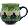 Polish Pottery Bubble Mug 12 oz Hare In Tall Grass