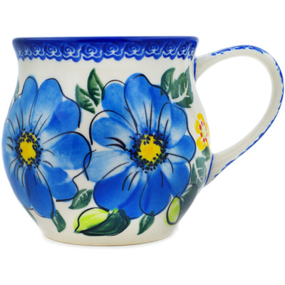 Polish Pottery Bubble Mug 12 oz Lapis Beauty UNIKAT