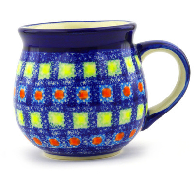 Polish Pottery Bubble Mug 12 oz Mosaic Tile