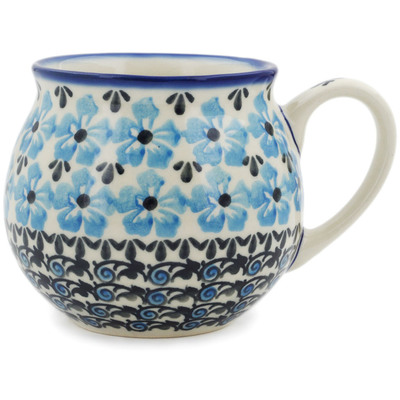 Polish Pottery Bubble Mug 12 oz Pansy Plenty