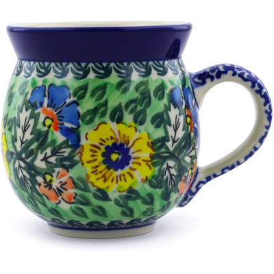 Polish Pottery Bubble Mug 12 oz Spring Serenade UNIKAT
