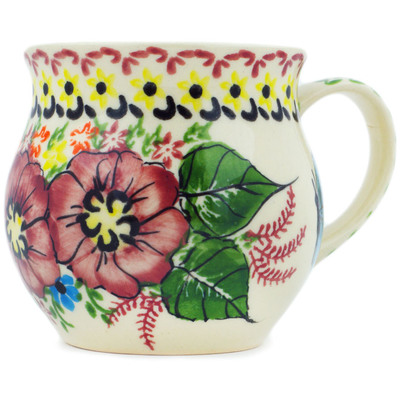 Polish Pottery Bubble Mug 12 oz Still Meadow UNIKAT