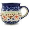 Polish Pottery Bubble Mug 12 oz Texas State