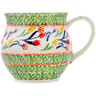 Polish Pottery Bubble Mug 12 oz Tulip Ring