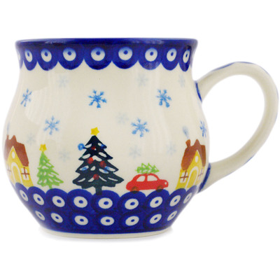 Polish Pottery Bubble Mug 12 oz UNIKAT
