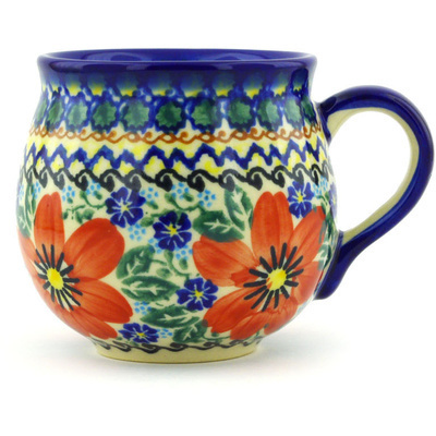 Polish Pottery Bubble Mug 12 oz UNIKAT