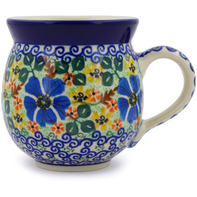 Polish Pottery Bubble Mug 12 oz Vibrant Spring UNIKAT