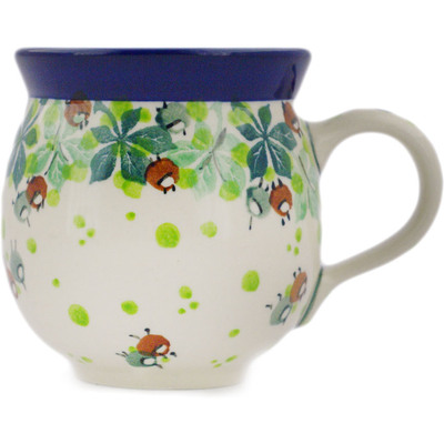 Polish Pottery Bubble Mug 12oz Acorns Are Falling