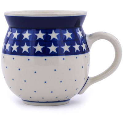 Polish Pottery Bubble Mug 12oz American Stars