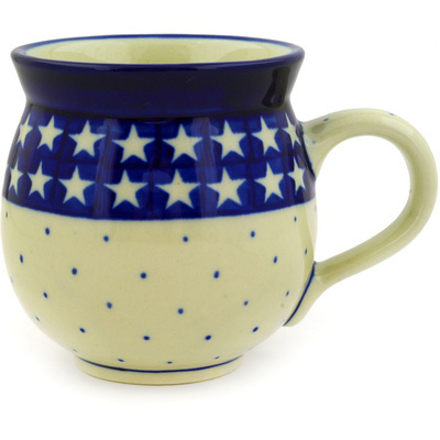 Polish Pottery Bubble Mug 12oz American Stars