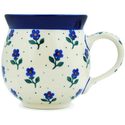 Polish Pottery Bubble Mug 12oz Auntie Em Sapphire