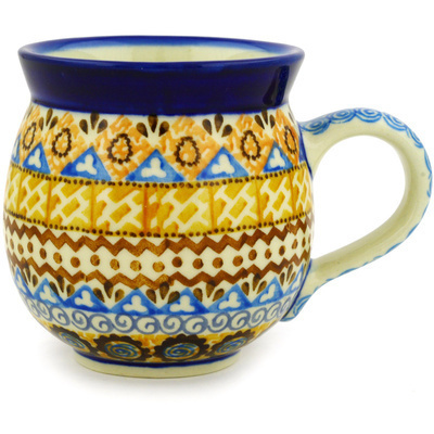 Polish Pottery Bubble Mug 12oz Aztec