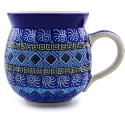 Polish Pottery Bubble Mug 12oz Aztec Sky