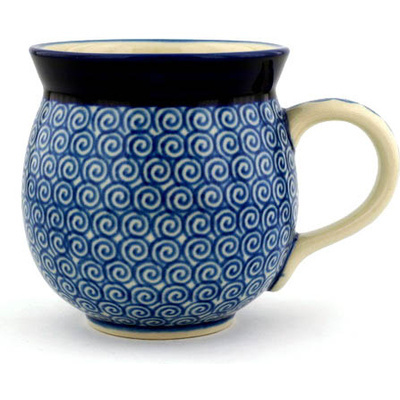 Polish Pottery Bubble Mug 12oz Baltic Blue