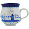 Polish Pottery Bubble Mug 12oz Beach Day UNIKAT