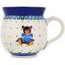 Polish Pottery Bubble Mug 12oz Beary Sweet UNIKAT