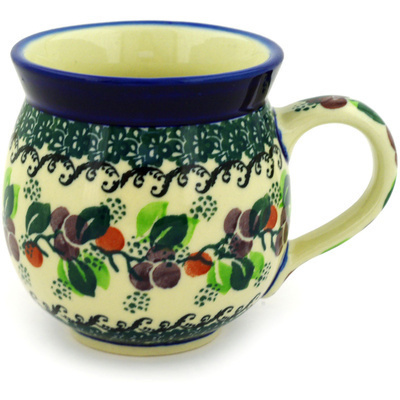 Polish Pottery Bubble Mug 12oz Berry Garland