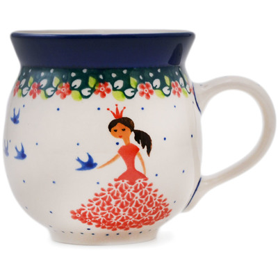 Polish Pottery Bubble Mug 12oz Bird Princess