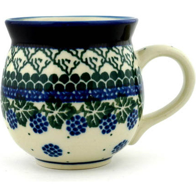 Polish Pottery Bubble Mug 12oz Blackberry Vines