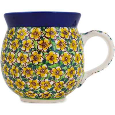 Polish Pottery Bubble Mug 12oz Blonde Fields UNIKAT