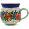 Polish Pottery Bubble Mug 12oz Blooming Garden