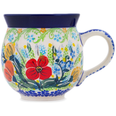 Polish Pottery Bubble Mug 12oz Blooming Joy UNIKAT