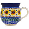 Polish Pottery Bubble Mug 12oz Blooming Sunnies UNIKAT